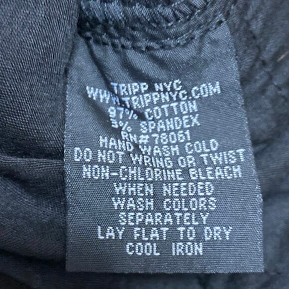 Tripp NYC Studded Bondage Men's Black Studded Zipper Straight Trousers Pants 26 - Picture 6 of 6